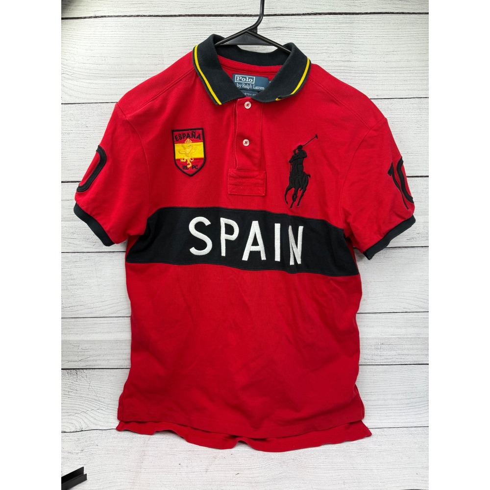 Polo Ralph‎ Lauren Spain Country Embroidered Polo Shirt Mens Medium